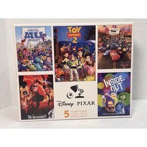 Ceaco Disney Pixar 5 Puzzle Collection Multi Pack (2016) ~ New